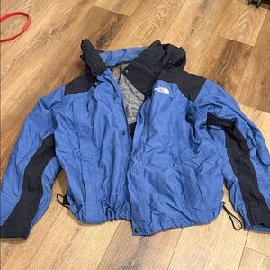 Men’s The North Face Blue and Black HyVent Jacket Large
